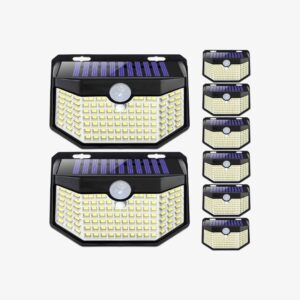HMCITY 120 LED Outdoor Solar Lights with Motion Sensor