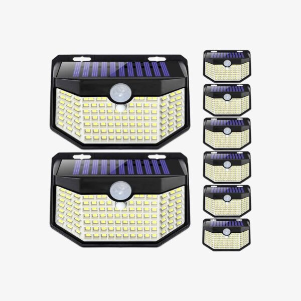 HMCITY 120 LED Outdoor Solar Lights with Motion Sensor