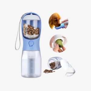 Dog Water Bottle with Food Container